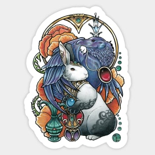 The Rabbit & Raven - No Background Sticker